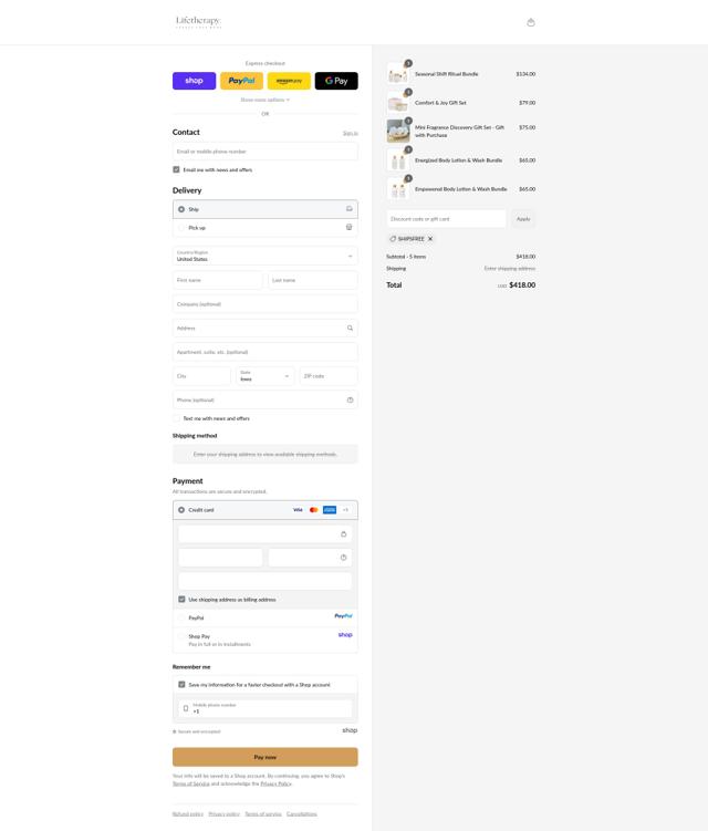 Lifetherapy checkout page showing Lifetherapy coupon code box | Screenshot taken by SimplyCodes community member on Sep 13, 2025