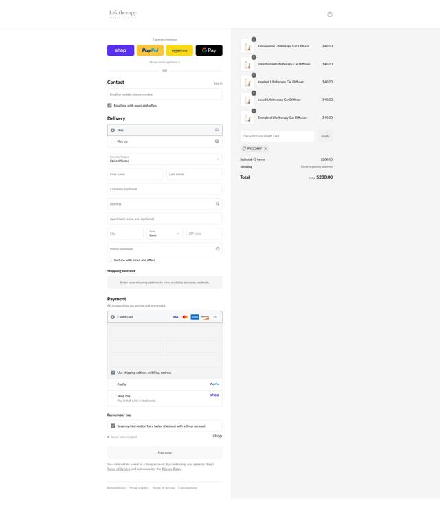 Lifetherapy checkout page showing Lifetherapy coupon code box | Screenshot taken by SimplyCodes community member on Sep 5, 2025