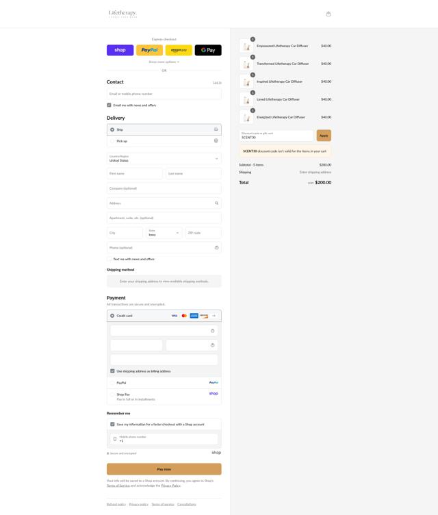 Lifetherapy checkout page showing Lifetherapy coupon code box | Screenshot taken by SimplyCodes community member on Sep 5, 2025