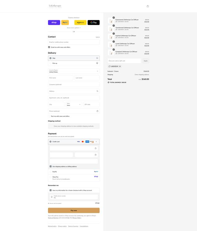 Lifetherapy checkout page showing Lifetherapy coupon code box | Screenshot taken by SimplyCodes community member on Sep 1, 2025