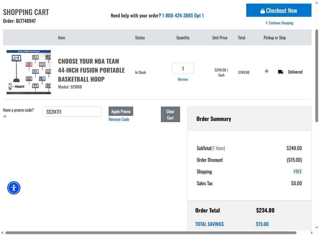 Lifetime Products checkout page showing Lifetime Products coupon code box | Screenshot taken by SimplyCodes community member on Nov 10, 2025