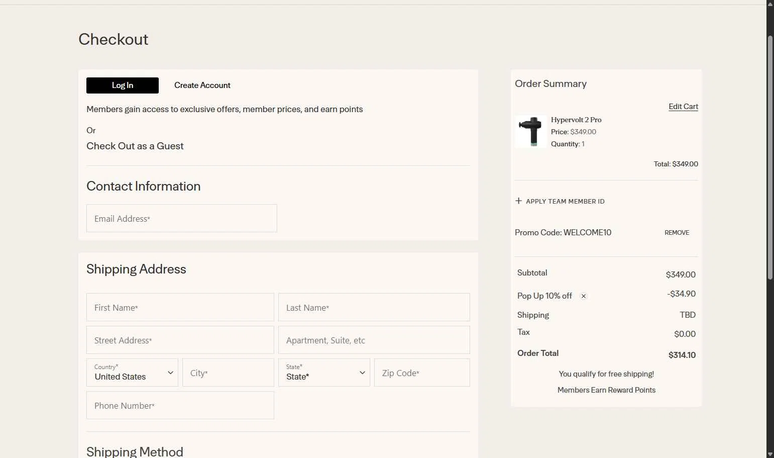 Life Time checkout page showing Life Time promo code box | Screenshot taken by SimplyCodes community member on Aug 14, 2025