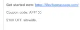 AFF100 coupon verification screenshot