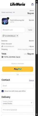 SAVEMORE25% coupon verification screenshot