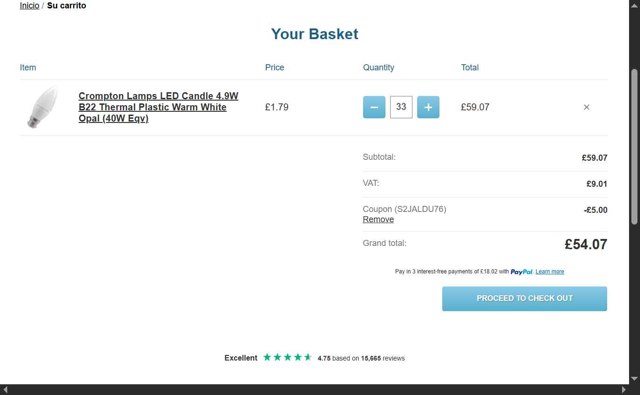 Lightbulbs Direct checkout page showing Lightbulbs Direct discount code box | Screenshot taken by SimplyCodes community member on Aug 22, 2025