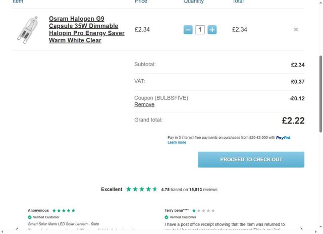 Lightbulbs Direct checkout page showing Lightbulbs Direct discount code box | Screenshot taken by SimplyCodes community member on Sep 2, 2025