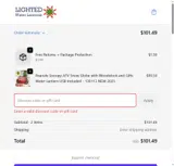 Lighted Water Lanterns coupon verification screenshot