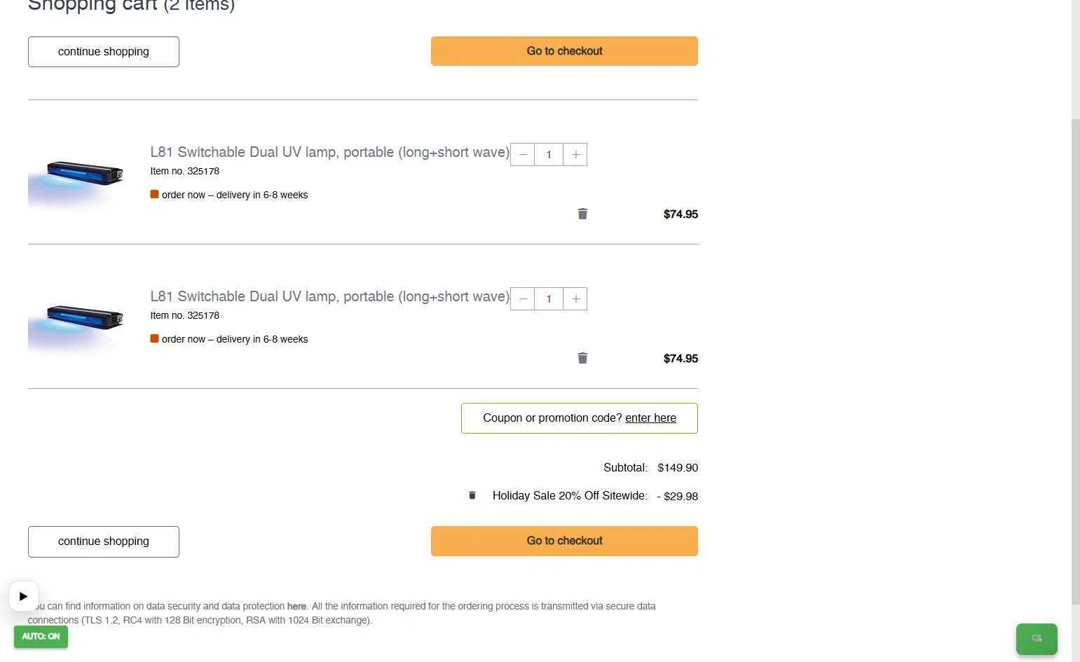 Lighthouse checkout page showing Lighthouse promo code box | Screenshot taken by SimplyCodes community member on Jan 18, 2026