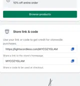 MYCOZYGLAM coupon verification screenshot