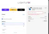 LightUpK coupon verification screenshot
