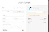 LightUpK coupon verification screenshot