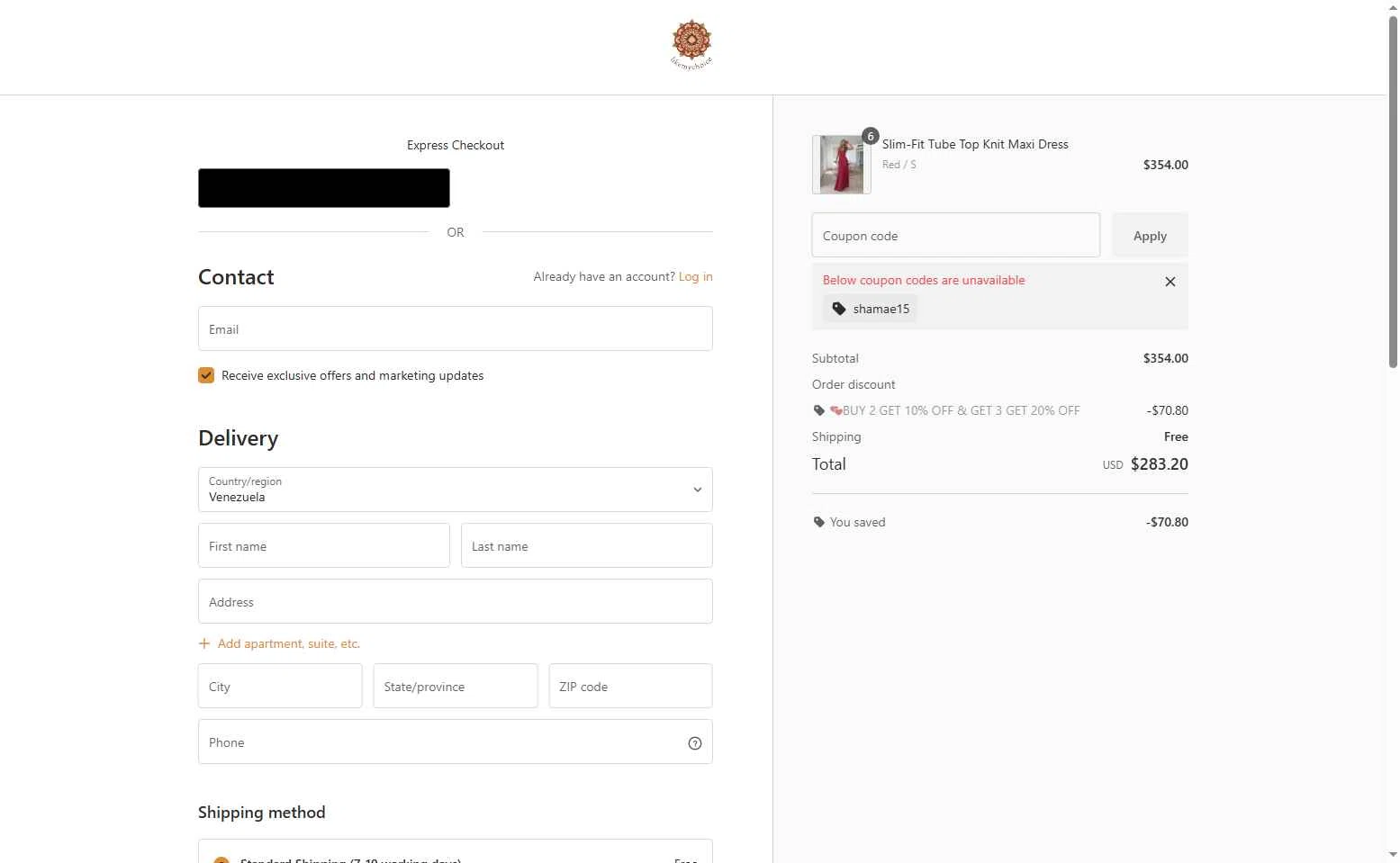 Like My Choice checkout page showing Like My Choice discount code box | Screenshot taken by SimplyCodes community member on Nov 9, 2025