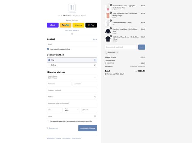 Lila Hayes checkout page showing Lila Hayes promo code box | Screenshot taken by SimplyCodes community member on Sep 8, 2025