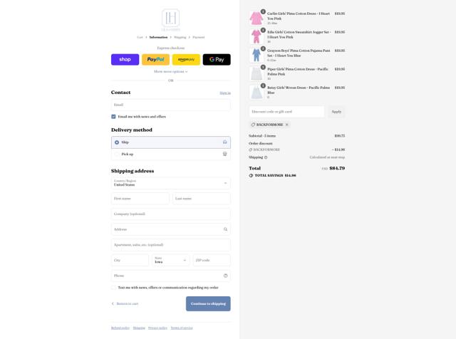 Lila Hayes checkout page showing Lila Hayes promo code box | Screenshot taken by SimplyCodes community member on Sep 12, 2025