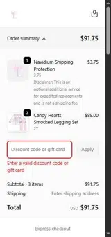 Lillie & Lilah coupon verification screenshot
