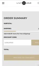 Lily Lolo coupon verification screenshot
