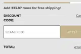 Lily Lolo coupon verification screenshot
