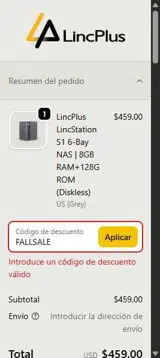FALLSALE coupon verification screenshot
