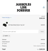 TARIFF coupon verification screenshot