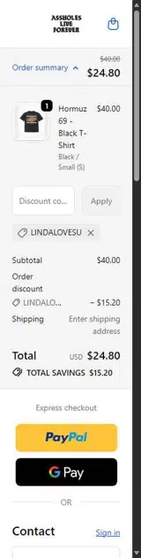LINDALOVESU coupon verification screenshot