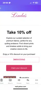 3M8665PAZ coupon verification screenshot