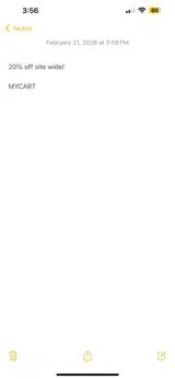 MYCART coupon verification screenshot