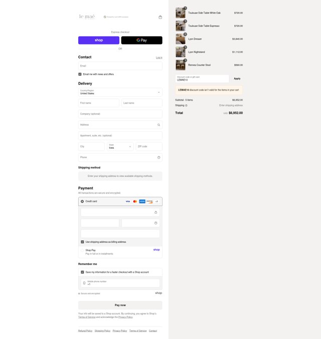 Lindye Galloway Shop checkout page showing Lindye Galloway Shop promo code box | Screenshot taken by SimplyCodes community member on Sep 3, 2025