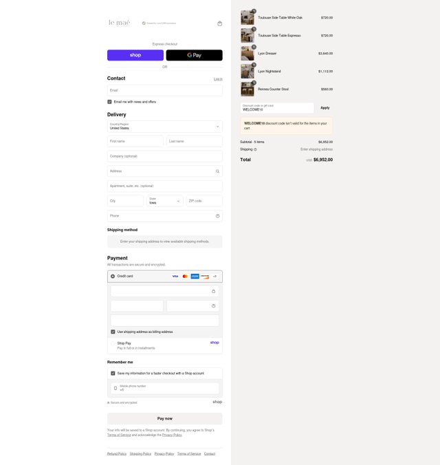 Lindye Galloway Shop checkout page showing Lindye Galloway Shop promo code box | Screenshot taken by SimplyCodes community member on Aug 30, 2025