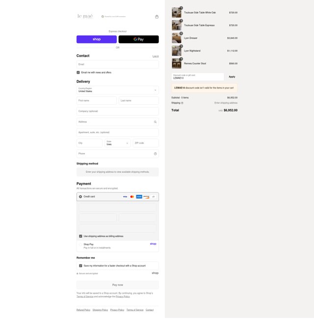 Lindye Galloway Shop checkout page showing Lindye Galloway Shop promo code box | Screenshot taken by SimplyCodes community member on Aug 30, 2025
