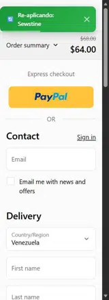 Linennaive coupon verification screenshot