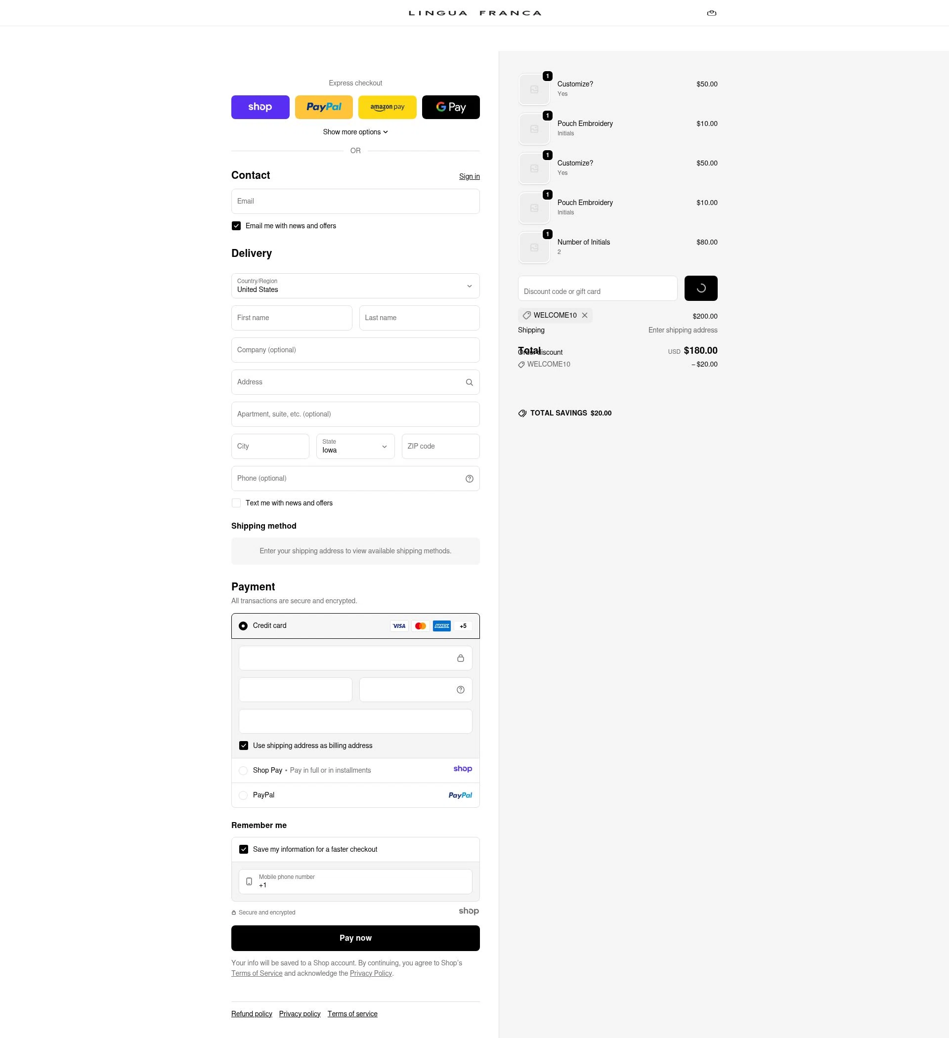 Lingua Franca checkout page showing Lingua Franca promo code box | Screenshot taken by SimplyCodes community member on Dec 31, 2025