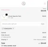 LINK Necklaces coupon verification screenshot