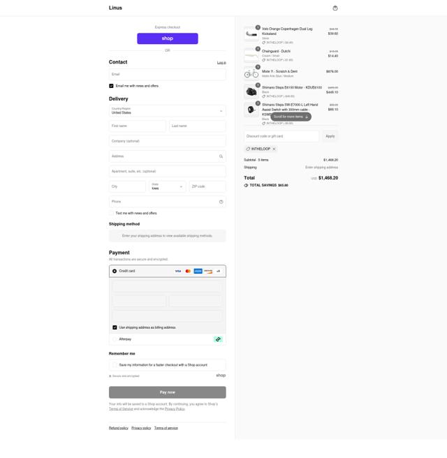 Linus checkout page showing Linus promo code box | Screenshot taken by SimplyCodes community member on Aug 31, 2025