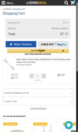LionsDeal coupon verification screenshot