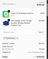 TENOFF4YOU coupon verification screenshot