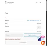 Lisa's Clarinet Shop coupon verification screenshot