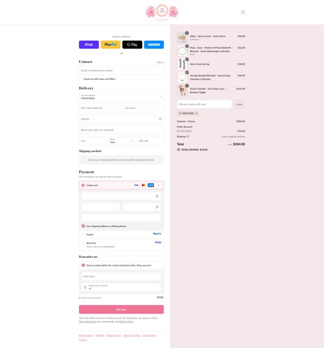 Lisi Lerch checkout page showing Lisi Lerch promo code box | Screenshot taken by SimplyCodes community member on Sep 9, 2025
