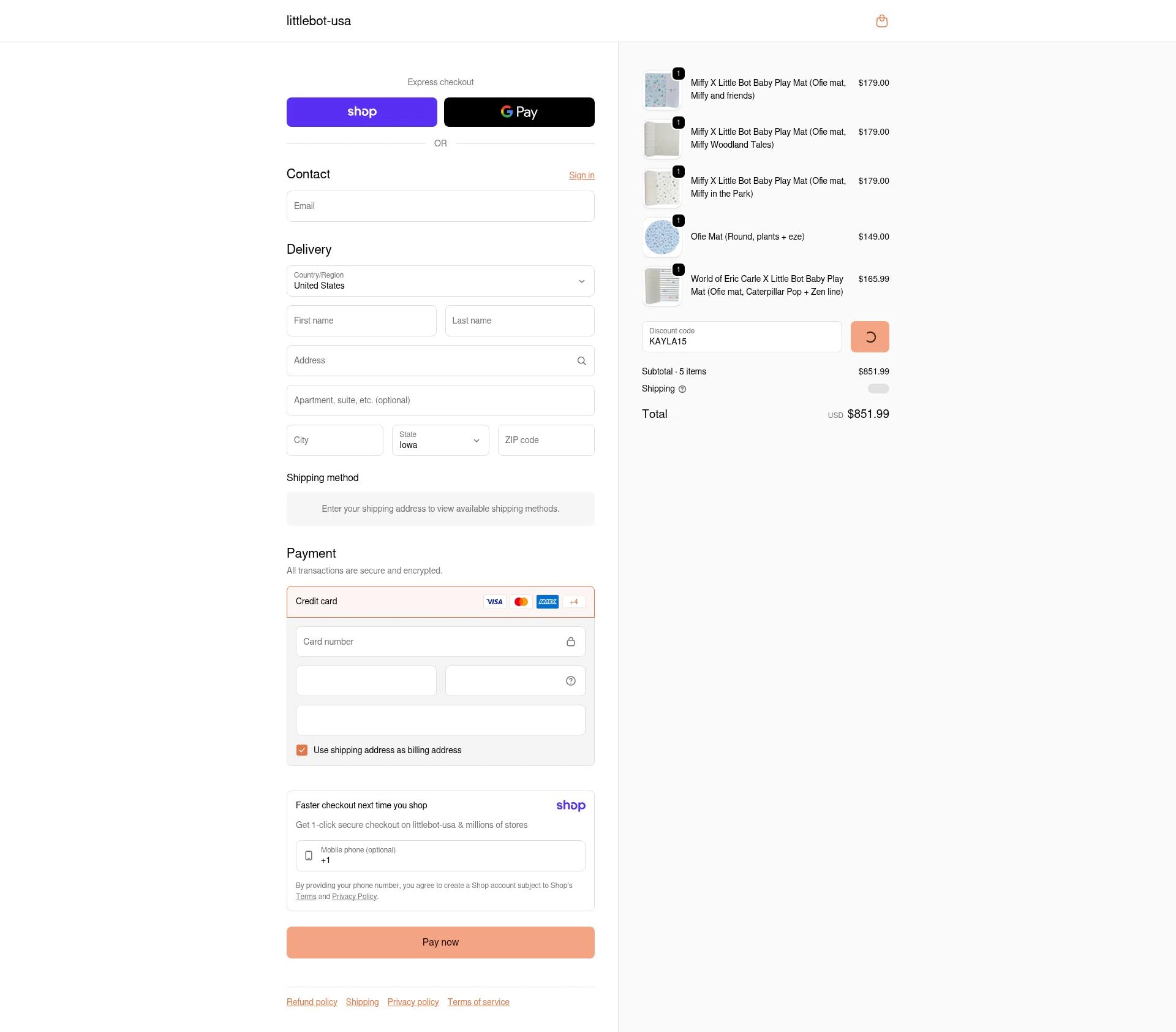 LITTLEBOT checkout page showing LITTLEBOT promo code box | Screenshot taken by SimplyCodes community member on Jan 18, 2026