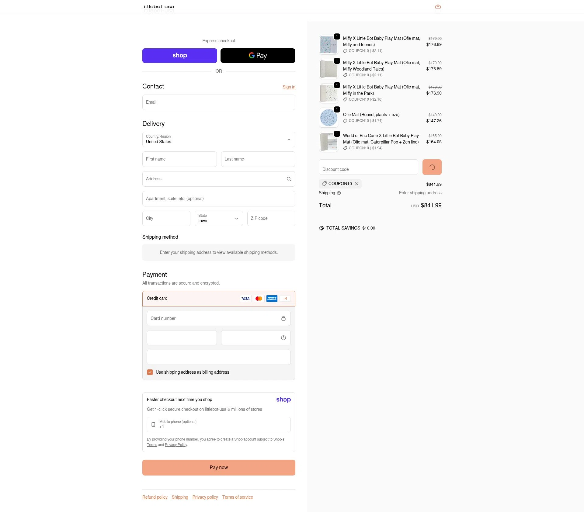 LITTLEBOT checkout page showing LITTLEBOT promo code box | Screenshot taken by SimplyCodes community member on Jan 18, 2026