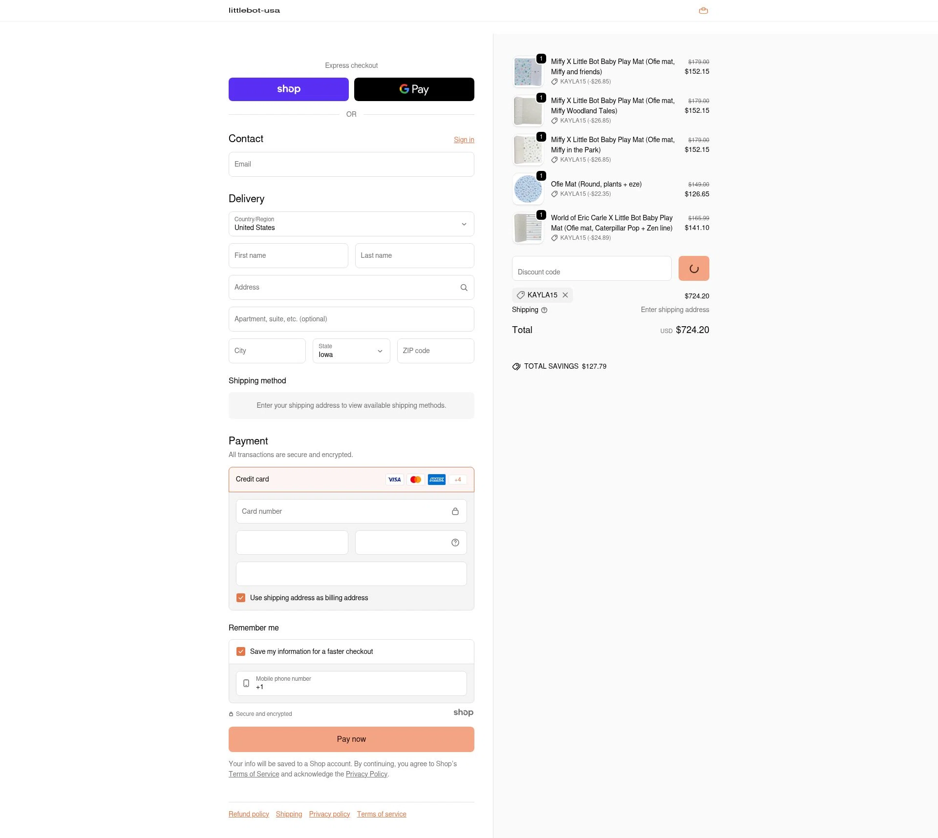 LITTLEBOT checkout page showing LITTLEBOT promo code box | Screenshot taken by SimplyCodes community member on Jan 8, 2026
