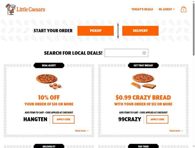 Little Caesars checkout page showing Little Caesars promo code box | Screenshot taken by SimplyCodes community member on Sep 13, 2025