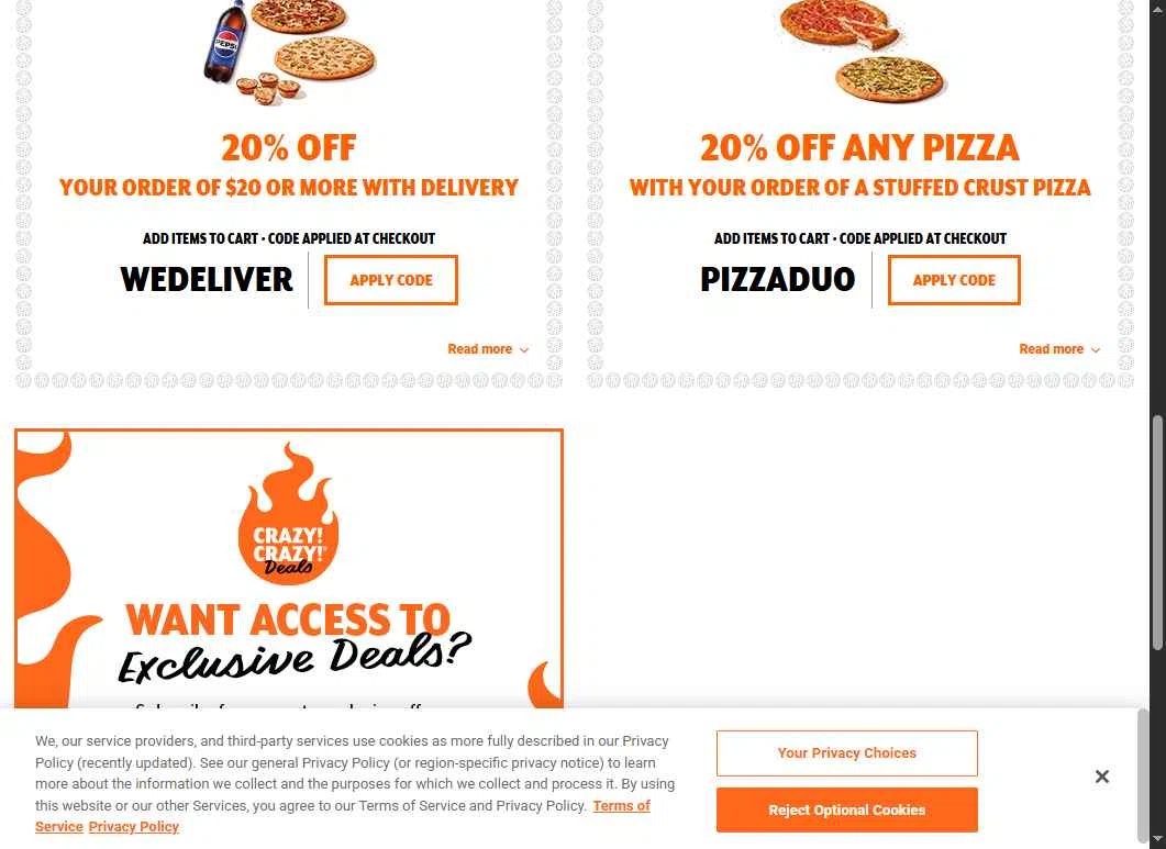 Little Caesars checkout page showing Little Caesars promo code box | Screenshot taken by SimplyCodes community member on Dec 26, 2025