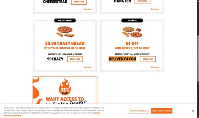 Little Caesars checkout page showing Little Caesars promo code box | Screenshot taken by SimplyCodes community member on Sep 30, 2025