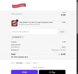 MARKIE10 coupon verification screenshot