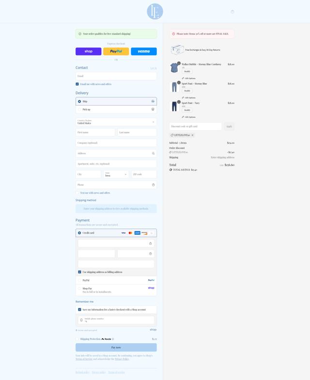 Little English checkout page showing Little English coupon code box | Screenshot taken by SimplyCodes community member on Sep 3, 2025