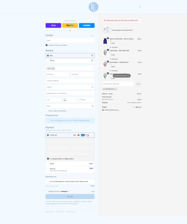 Little English checkout page showing Little English coupon code box | Screenshot taken by SimplyCodes community member on Sep 7, 2025