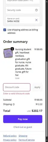 QOXU10 coupon verification screenshot