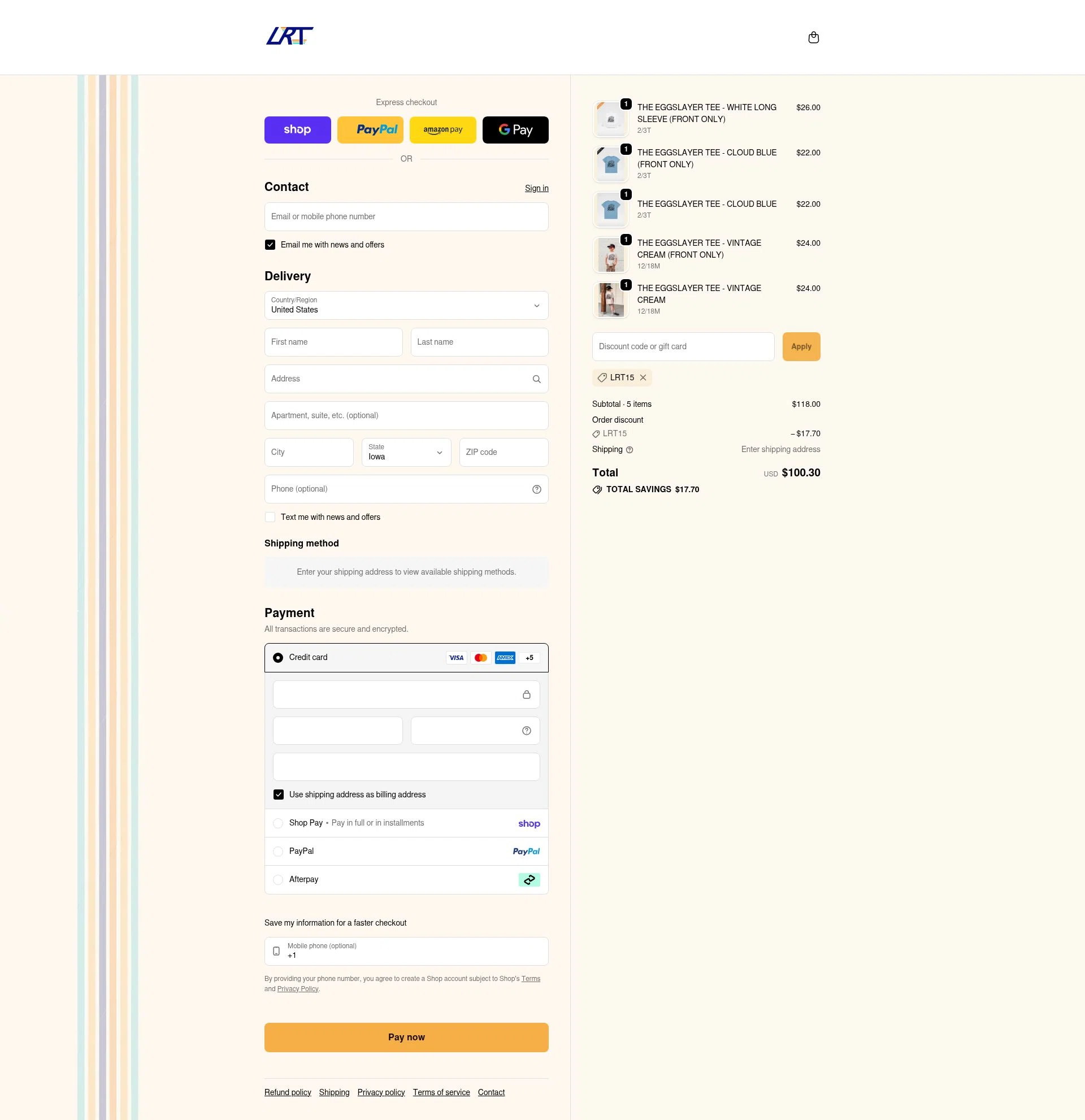 Little Rad Things checkout page showing Little Rad Things discount code box | Screenshot taken by SimplyCodes community member on Feb 17, 2026