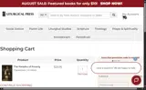 Liturgical Press coupon verification screenshot