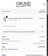 SPECIALDEAL coupon verification screenshot